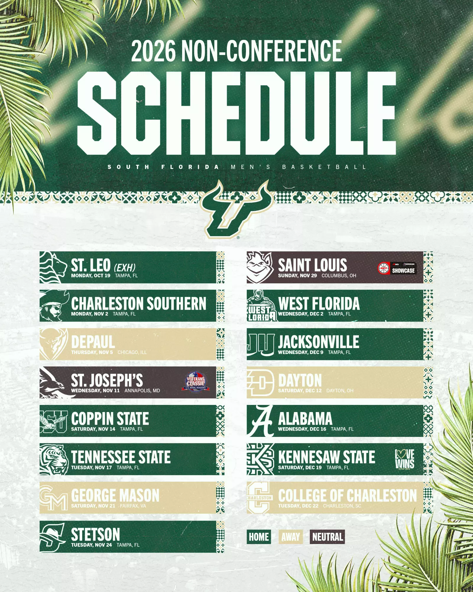 USF MBB 26-27 Non-Con Schedule (Vert)