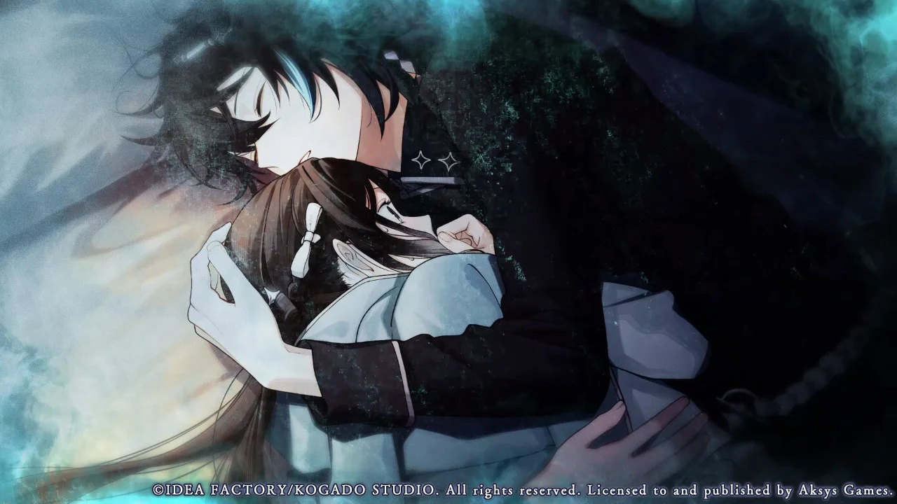 Kaize hugging Yuhiru in his sleep in Over Requiemz.
