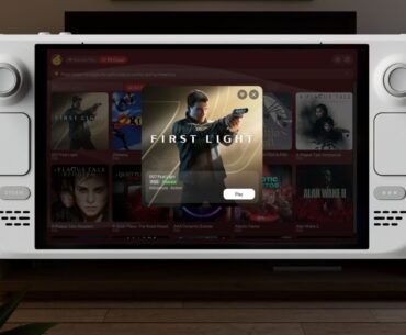 The Asobi app running on the Steam Deck