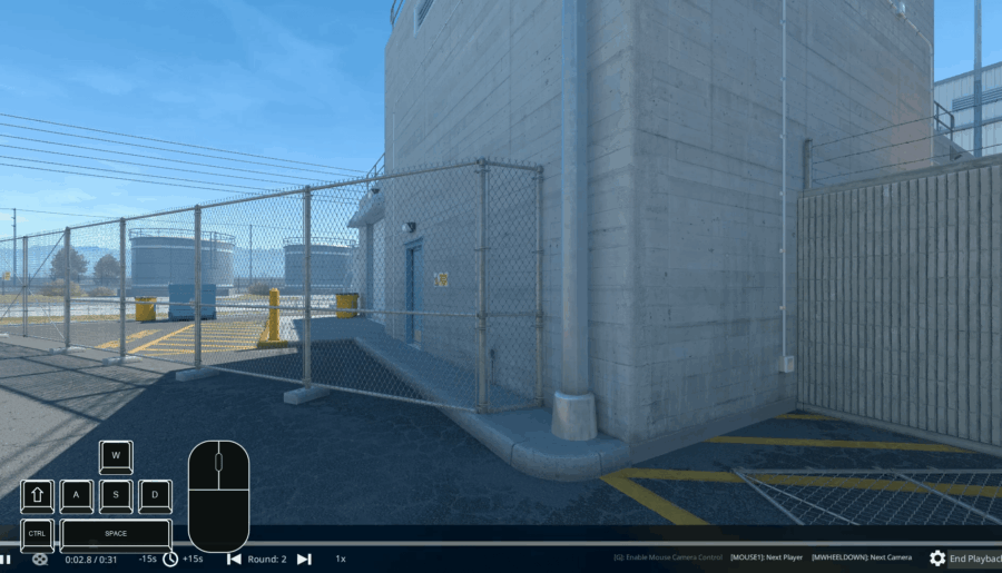 Most popular smoke wall on Nuke by professional players in the last six months