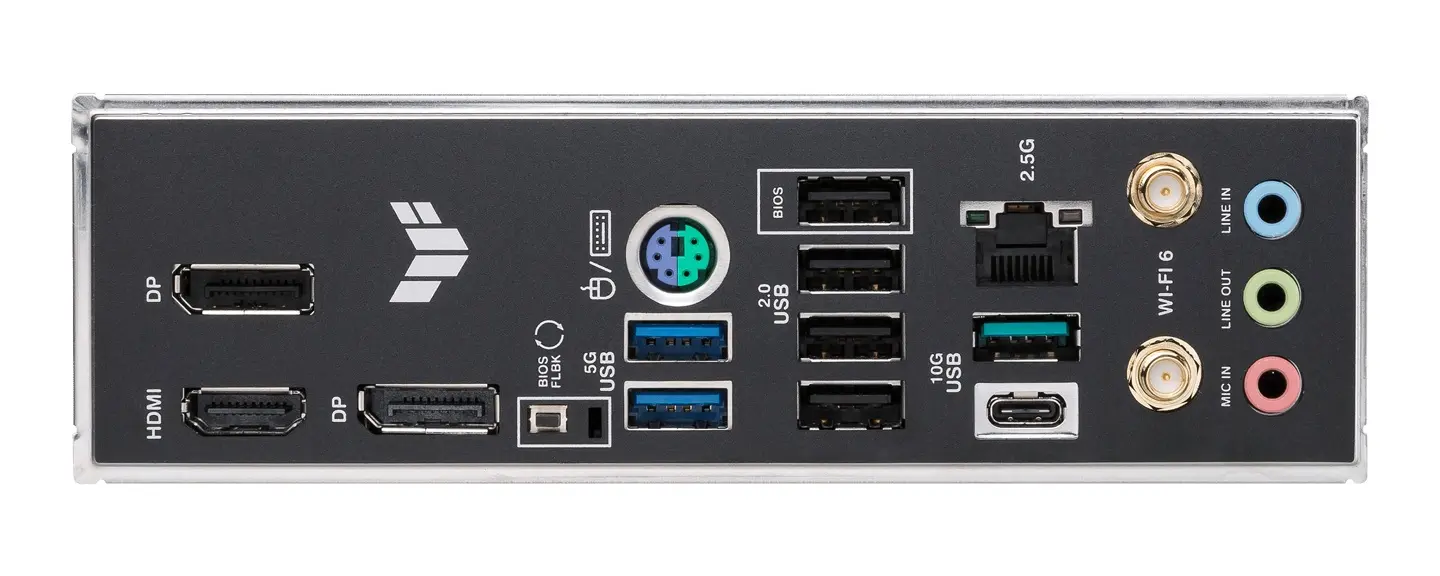 ASUS TUF Gaming B850M-WiFi I/O