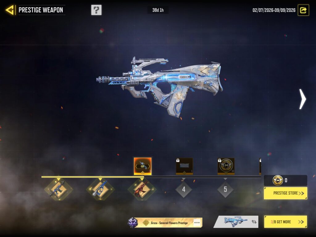 My first prestige weapon