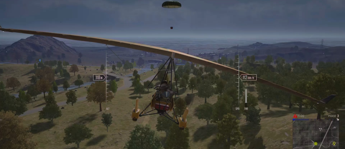 Hit a crate with a glider and froze midair