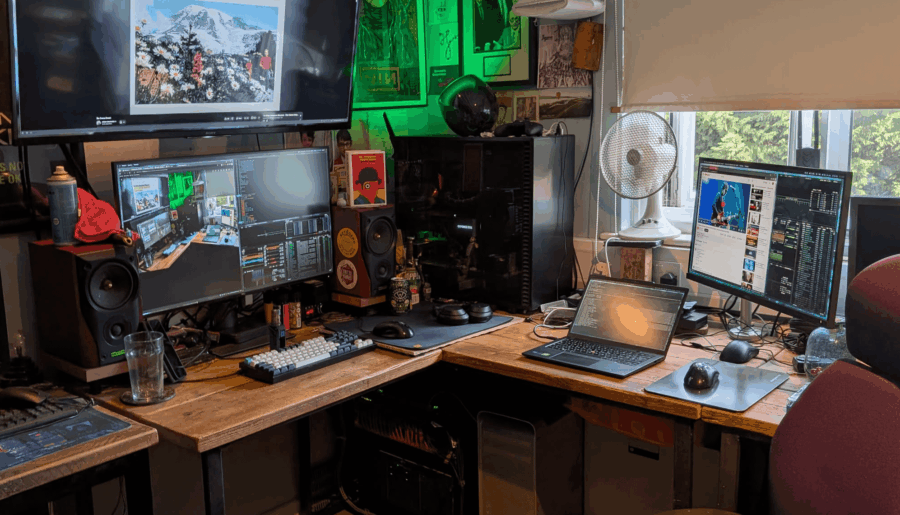 Where I work and play,