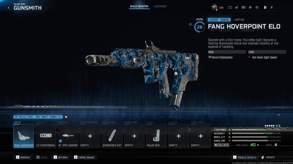Razor - Actually has the fastest TTK of all SMGs