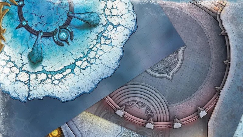 A gridded battlemap of two chambers from Icecrown Citadel which are featured in the D&D World of Warcraft Map Pack.