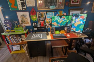 It might be an eye sore but it's mine and I love it. I built the desk and footstool