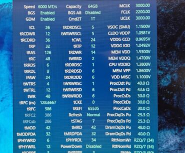 32GB x2 DR corsair vengence cl26 2200fclk 6000mts CMH64GX5M2B6000Z30
