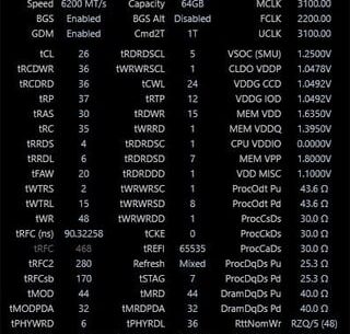 2x32 64GB 6200Mt/s CL26 Advice/Help