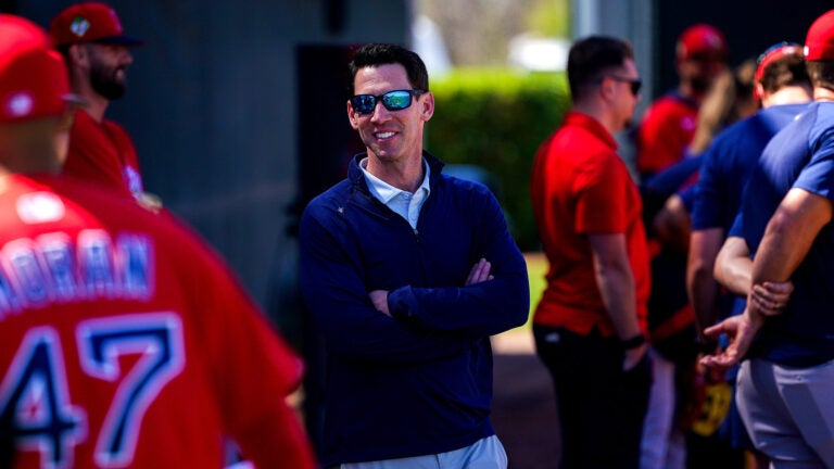 Craig Breslow, Chief Baseball Officer. Day 7 of Boston Red Sox Spring Training at Jet Blue Park in Fort Myers, FL.