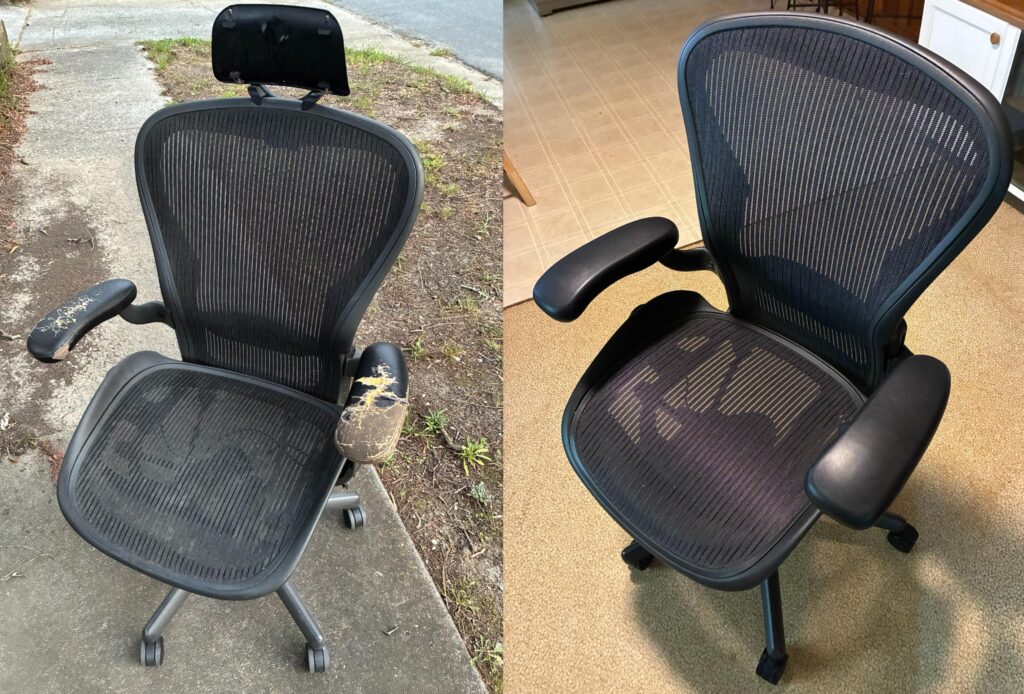 Neighbor threw away their Aeron, I restored it