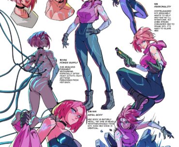 OC] Cyberpunk Andriod Character sheet by Me