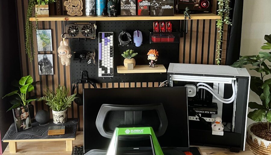 garage gaming/office area. Thoughts??