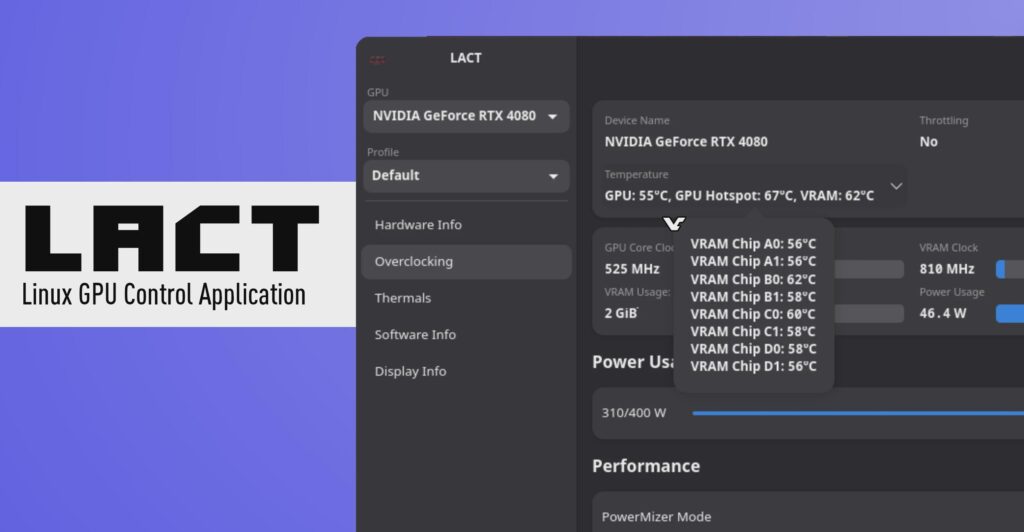 LACT 0.10.0 adds NVIDIA voltage boost and per-chip GDDR7 temperature monitoring on Linux