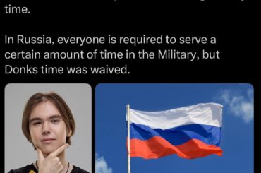 ‼️Donk has been exempted from serving Military time