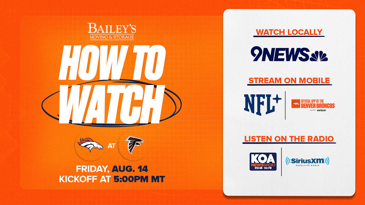 How to Watch: Broncos at Falcons Denver Broncos logo