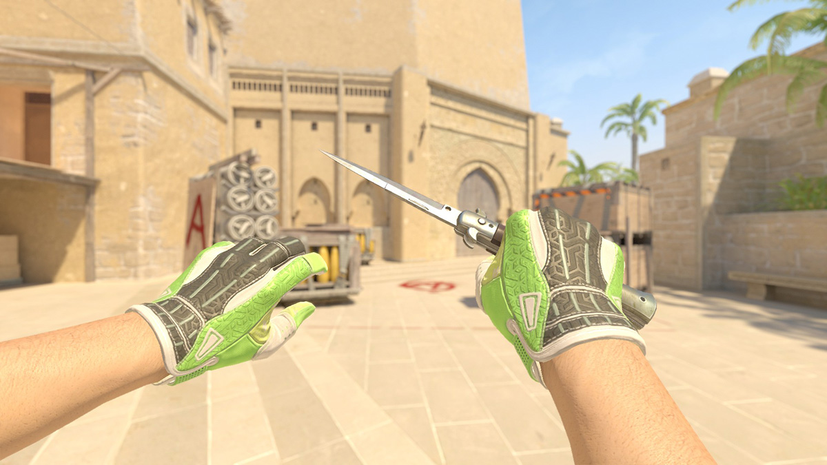 Sport Gloves Hedge Maze + Stiletto Knife (Vanilla)