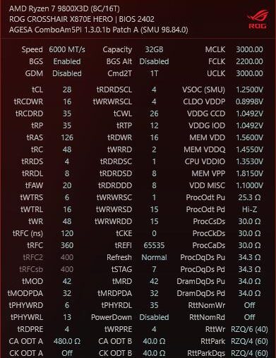 Thoughts on 6000 cl28 timings? Should i keep trying to tweak it or just move on to cpu?