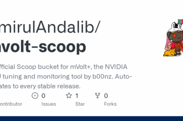 I made a Scoop bucket for mVolt+ so it installs and updates itself