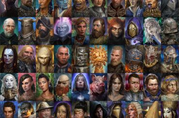 Some portraits I painted for Pillars of Eternity over the years
