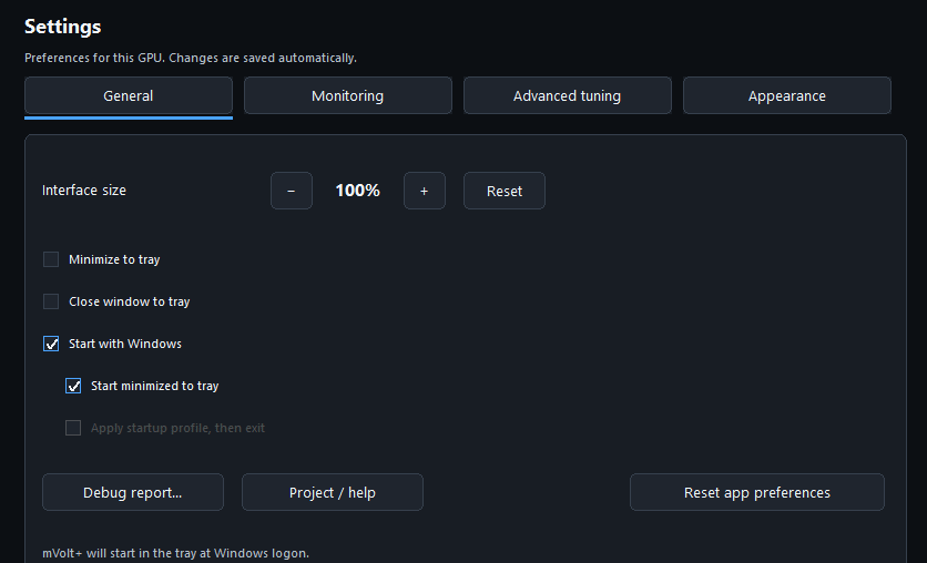 MVOLT Settings Question